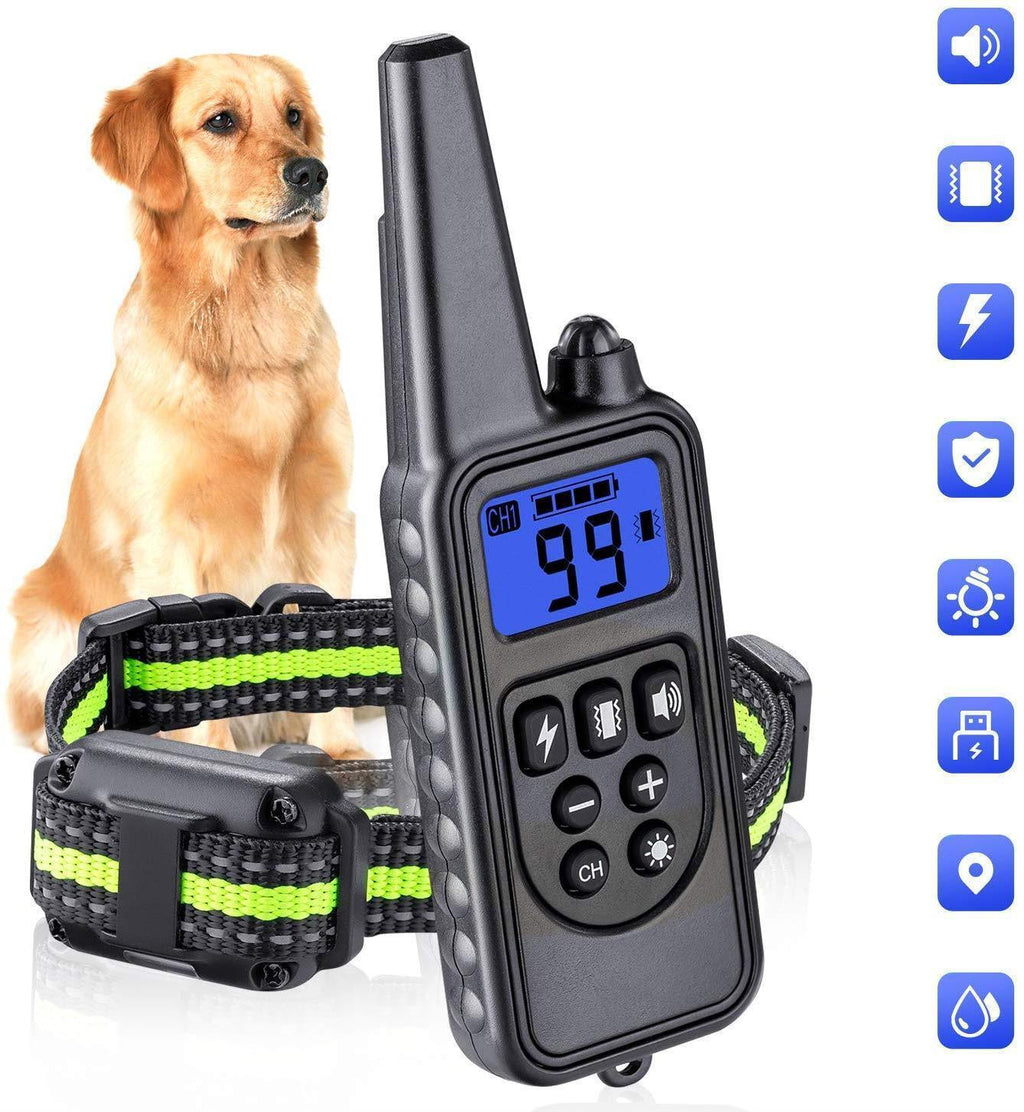 800M Waterproof Dog Training Collar With Adjustable Levels And 3 Training Modes
